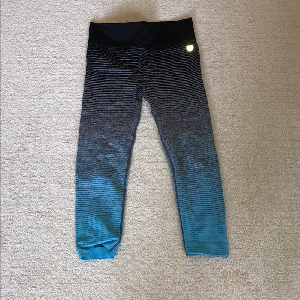 forever 21 black and blue ombré leggings
